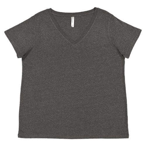 Women's Curvy Collection Fine Jersey V-Neck Tee Thumbnail