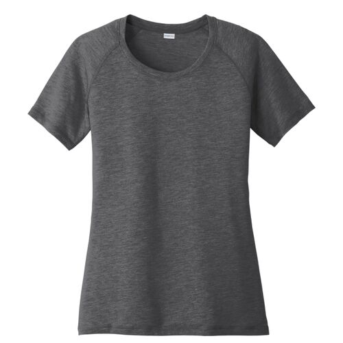 Women's PosiCharge ® Tri Blend Wicking Scoop Neck Raglan Tee Thumbnail