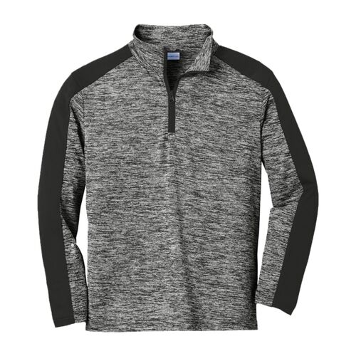 Youth PosiCharge ® Electric Heather Colorblock 1/4 Zip Pullover Thumbnail