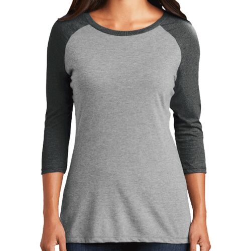 Ladies Tri-Blend 3/4 Sleeve T-Shirt Thumbnail