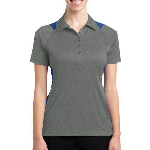 Ladies Heather Colorblock Polo Thumbnail